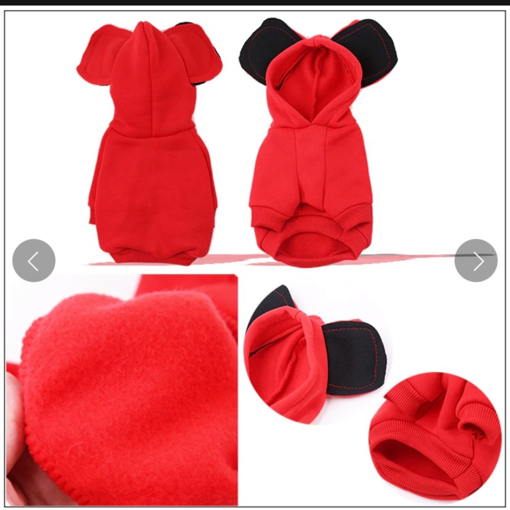 ❤️❤️❤️HOST PICK❤️❤️❤️NWT Adorable Dog Hoodie with Ears - Picture 2 of 3